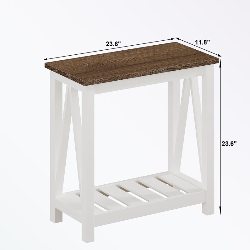Table de bout avec tablette de rangement