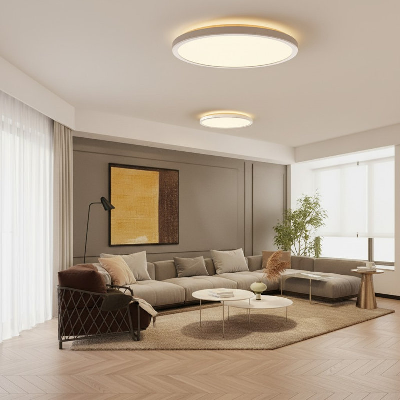 12" LED Flush Mount Ceiling Light 2 Pack, Dimmable with Remote