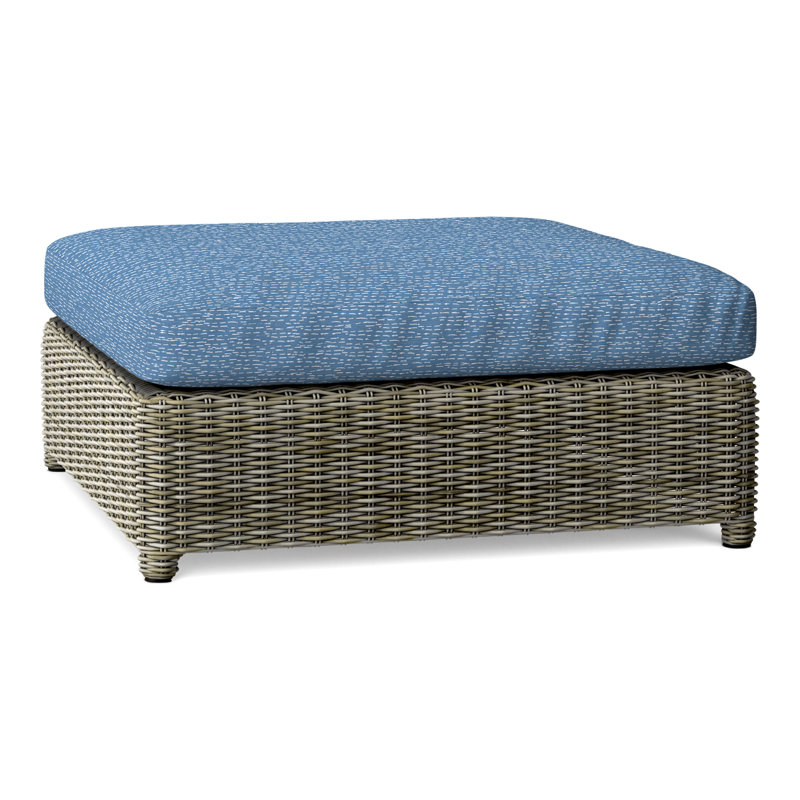 Sag Harbor Outdoor Ottoman, Sag Harbor Driftwood, Perigold Arigato Morning Glory