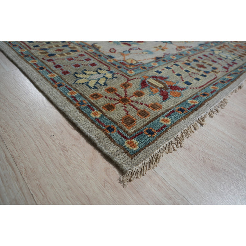 Ivory Hand-Knotted Wool Detailed Floral Sprays Classic Traditional Modern Contemporary Carpet Rug, 8' x 10'