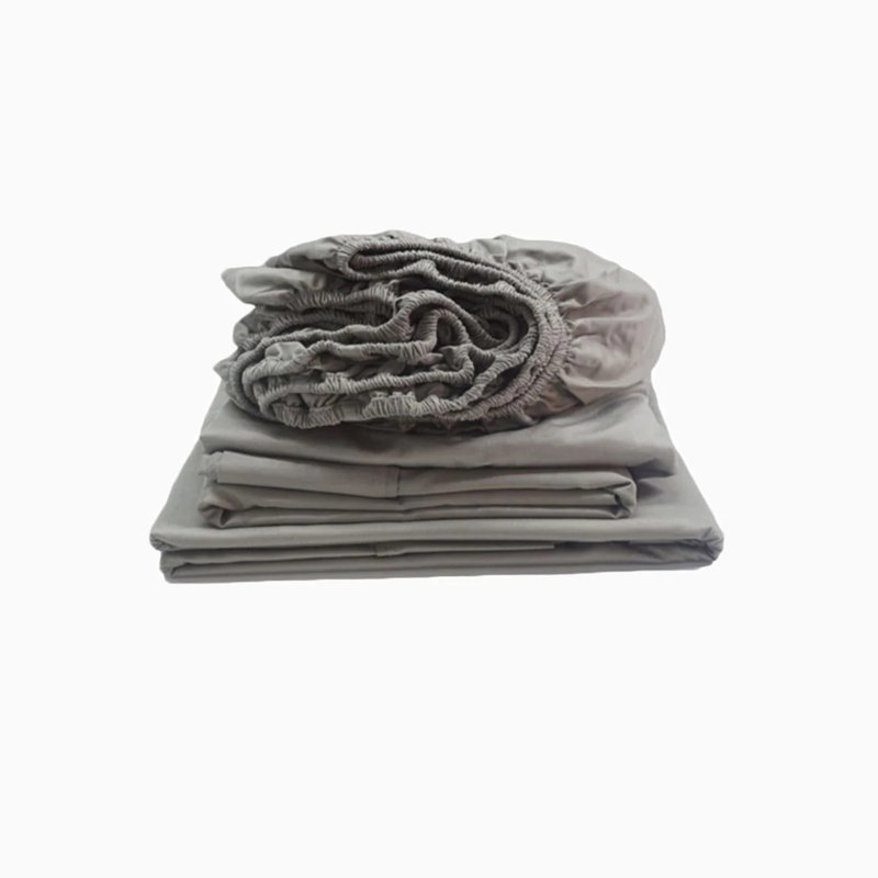400TC Sateen Solid Cotton Fitted Sheet Fits Upto 20" Deep Pocket, Twin Extra Long Fitted Sheet, Burgundy