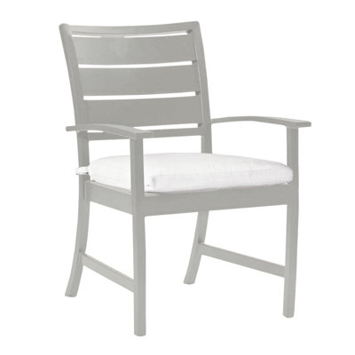 Charleston Aluminum Patio Dining Armchair with Cushions