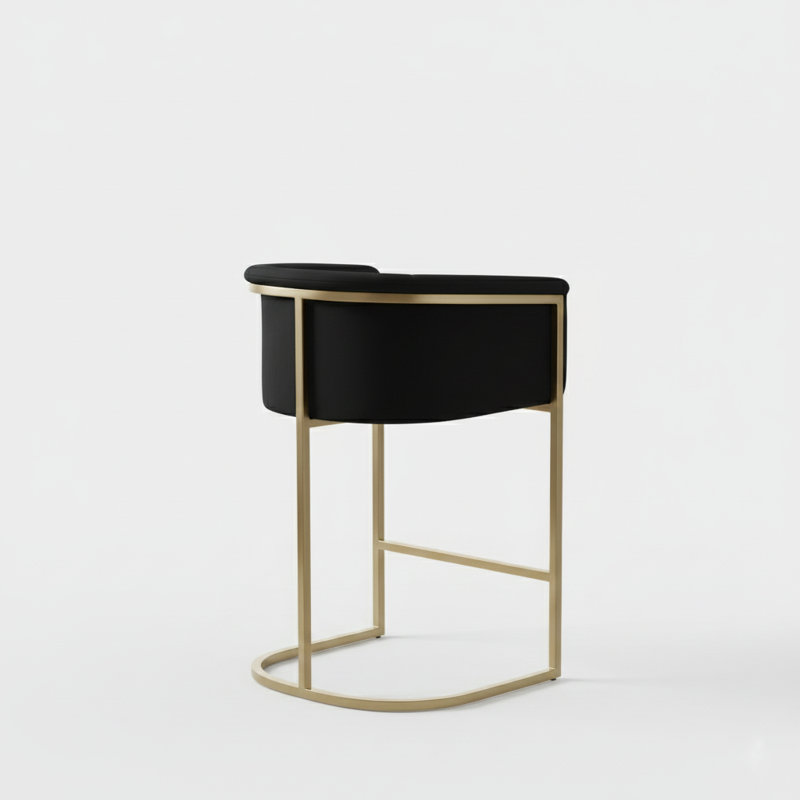 Tabouret de bar Leota, Noir
