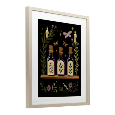 Tablette victorienne d'apothicaire encadrée sous verre, design par Yen