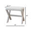 Tabouret décoratif, chaise capitonnée en lin capitonné, siège en bois à base en X avec garniture cloutée, P 17 po x l 19 po x H 17 po, capacité de 300 lb-1857409695