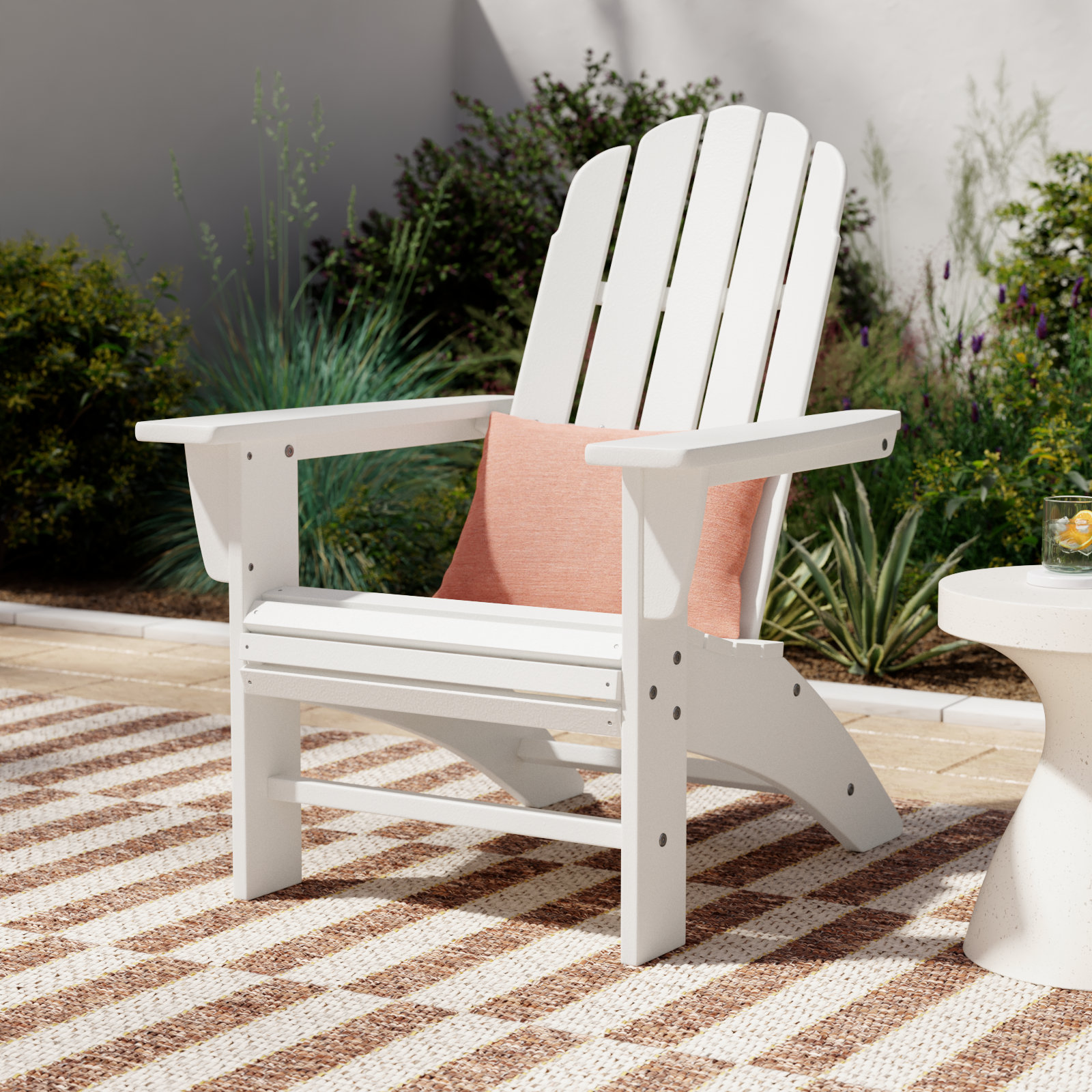 POLYWOOD® Vineyard Adirondack Chair, White