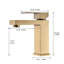 Robinet de salle de bain doré - Design moderne et lavabo fiable en céramique à commande manuelle