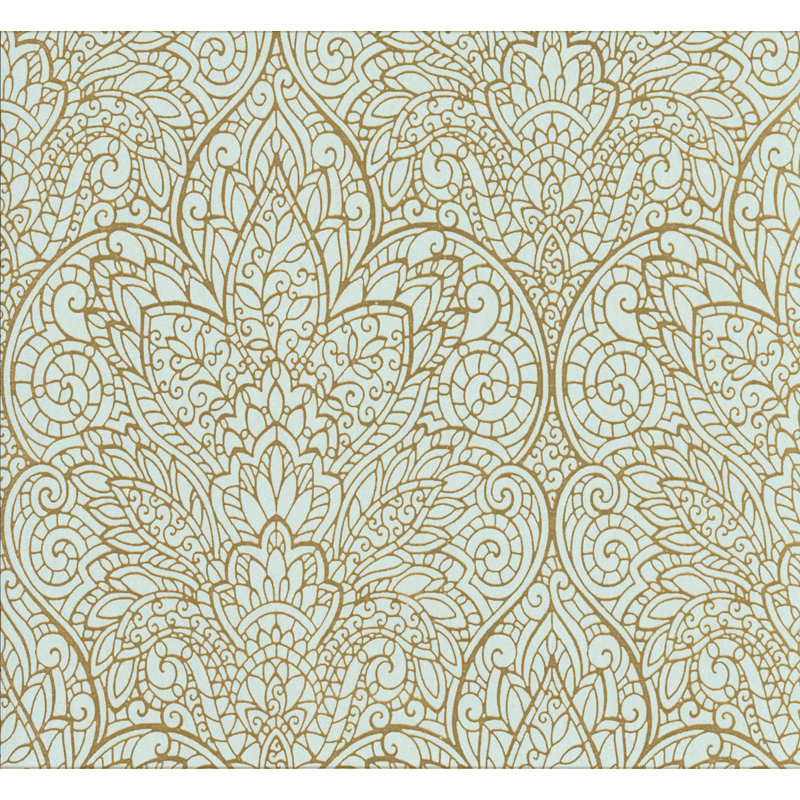 33' L x 21" W Wallpaper Roll, Blue