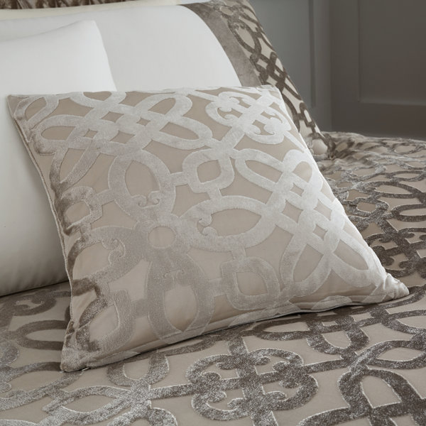 Catherine Lansfield Lattice Cut Velvet Cushion Cover | Wayfair.co.uk