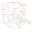 Lit escamotable avec garde-robe et tablette de rangement Murphy-1050556963-1050557023
