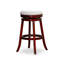 Tabouret 30 ", finition naturelle, assise en tissu-1325978623-1325978616