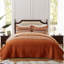 Ensemble de courtepointe 2 pièces pour lit simple - couvre-lit léger en microfibre et 1 taie décorative, motif aztèque Bohème rouille orange brûlé, surdimensionné 68 po x 86 po, couvre-lit toutes saisons-122570585-122570584