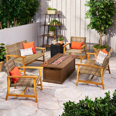 Planchette 6 Piece Rattan Sofa Seating Group