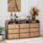 59'' W 9 Drawer Burl Wood Dresser-394991360