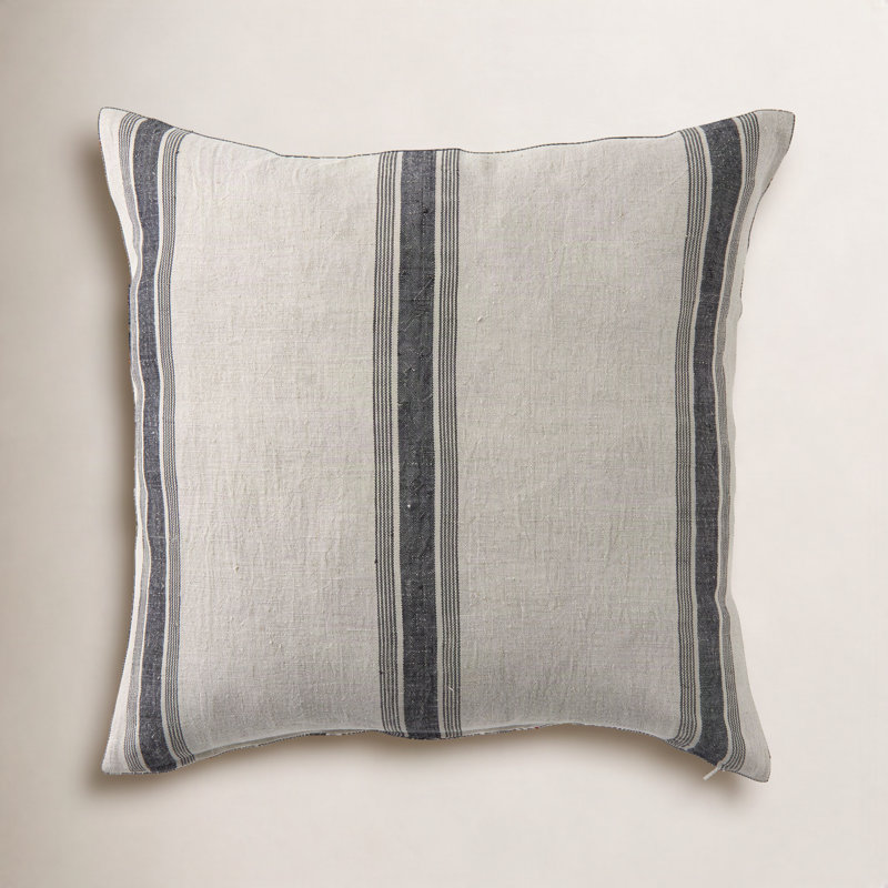 Sonia Striped Linen Reversible Pillow Cover