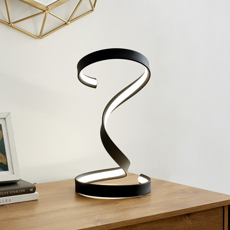Calveston 17'' Dimmable Novelty Table Lamp, Black