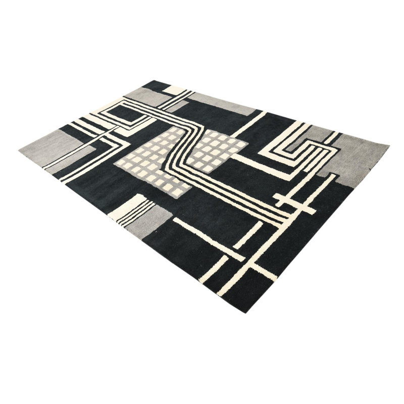 Tapis noir 5 x 8 Powley