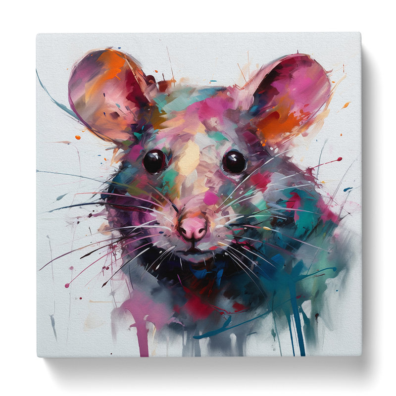 Mouse Gestural No.1 - Wrapped Canvas, 35cm H x 35cm W x 3cm D