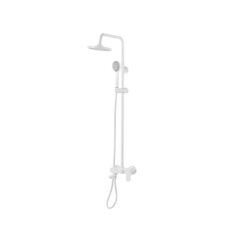 Milsom Thermostatic Shower with Dual Shower Head, White
