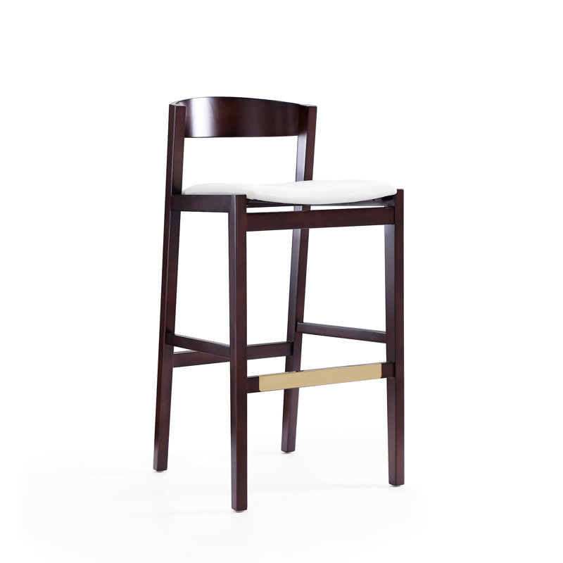 Tabouret de bar en bois de hêtre Klismos, Ivoire ivoire,  Tabouret de bar (siège d'une hauteur de 30,5 po)