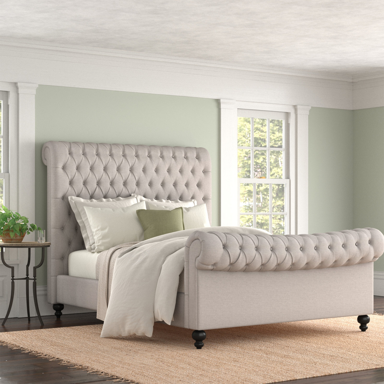 Nicolas Upholstered Sleigh Bed, King