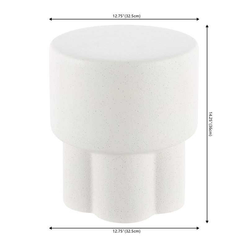 Portside End Table, White Speckled