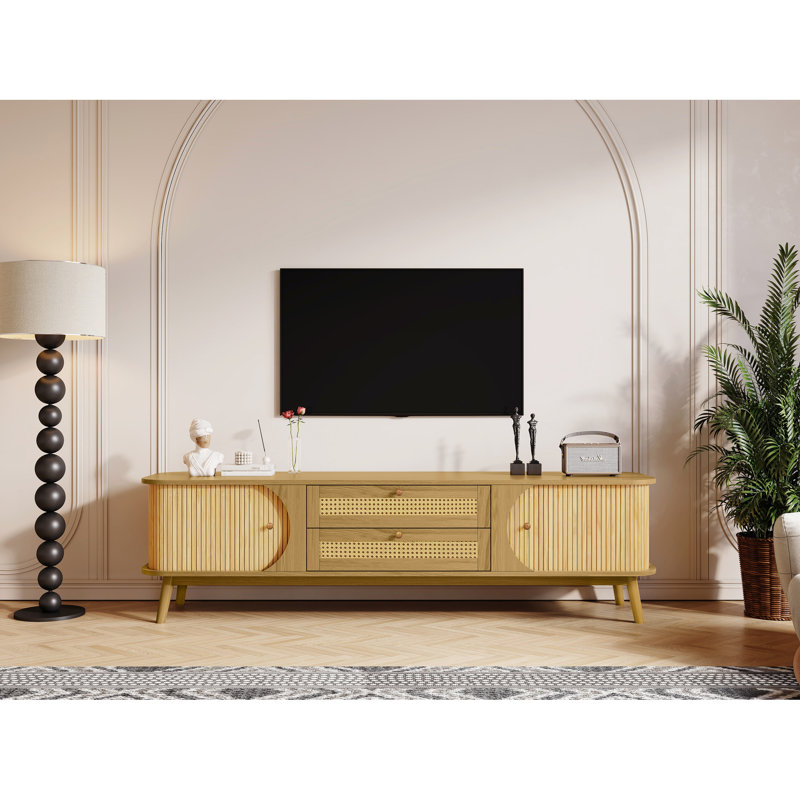 Meuble télé Aruba Brown, Bois naturel