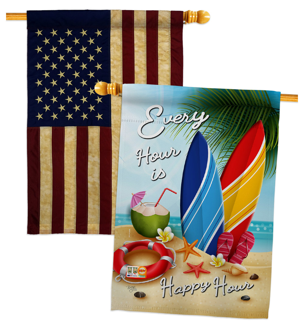 Double Sided 40'' H x 28'' W Polyester House Flag Breeze Decor