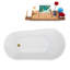 1404.6mm x 718.8mm Freestanding Soaking Acrylic Bathtub-206906362