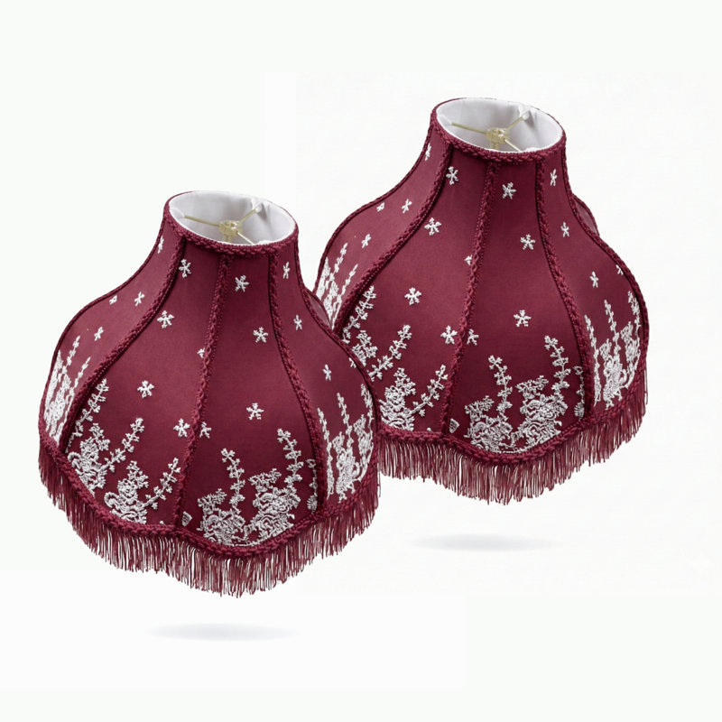 Abat-jours de style victorien Royal Designs, Inc., H 5 po x l 15 po x P 11 po, Bourgogne
