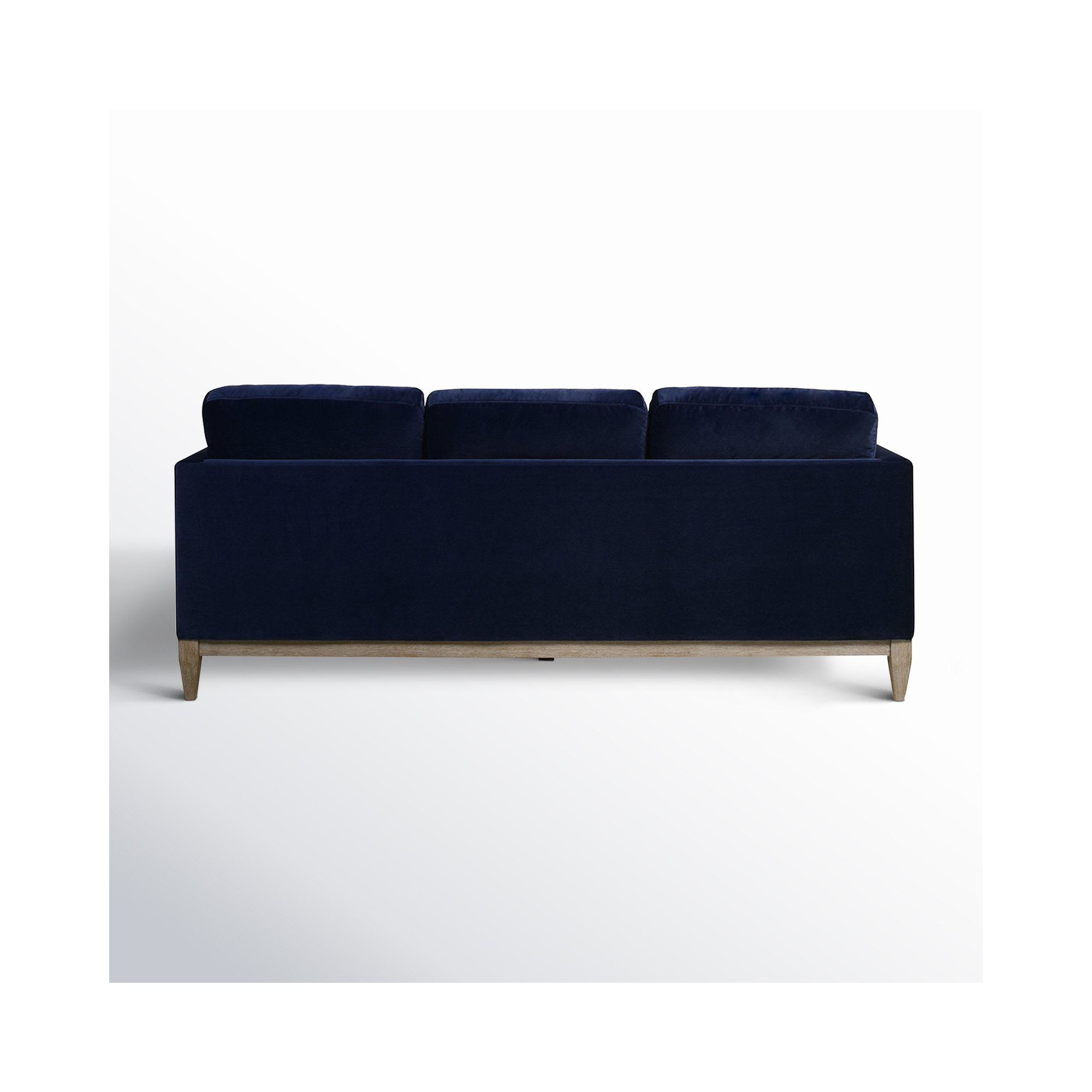 Pera 84'' Upholstered Sofa, Dark Navy Blue Velvet