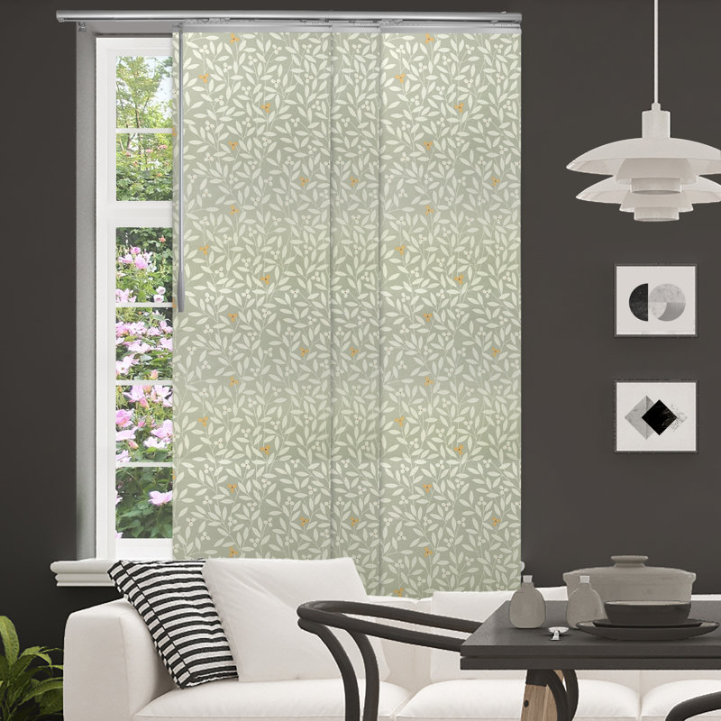 Semi Sheer Vertical Blind, Satin Nickel, 66''W x 94''L