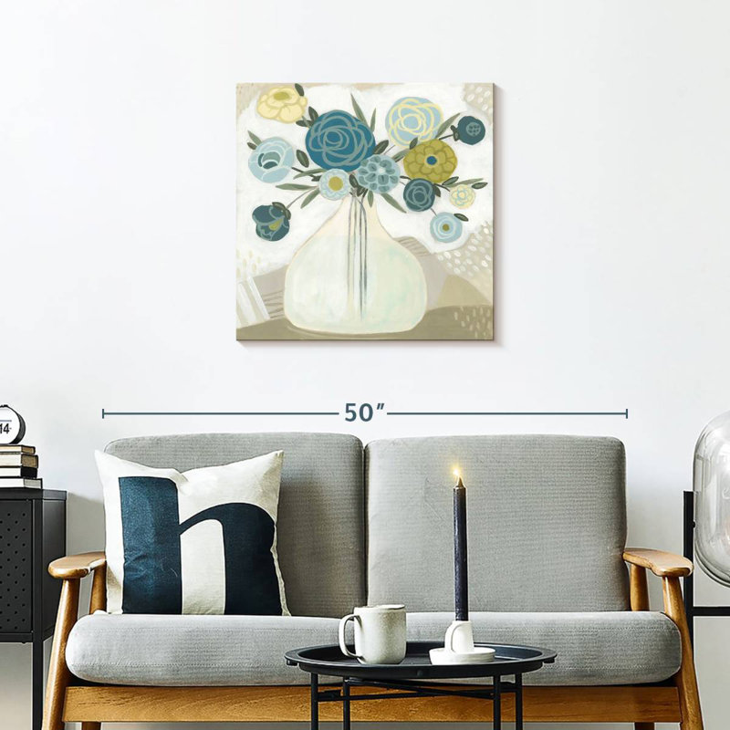 Blue Bohemian Bouquet II, H 24 po x l 24 po