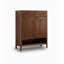 Armoire à chaussures en bois massif avec double tiroir silencieux