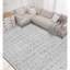Tapis gris clair noué à la main de haute qualité