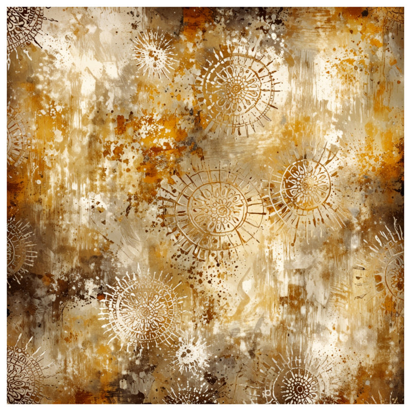 Rideaux de fenêtre abstraits à motif sunburst, voilages et voilages à motif abstrait - 1 panneau, 50 po x 92 po - 1 panneau