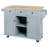 Kitchen Island With Drop-leaf Countertop, 5 Wheels, Storage Cabinet, Open Shelves And 3 Drawers-106925438
