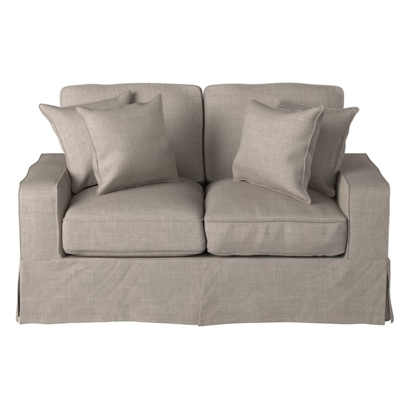 Columbus 62'' Slipcovered Loveseat