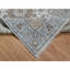 Tapis oriental noué à la main 6 pi x 9 pi, blanc, 250 KPSI, avec motif de médaillon Nain, laine et soie, velours doux, noué à la main