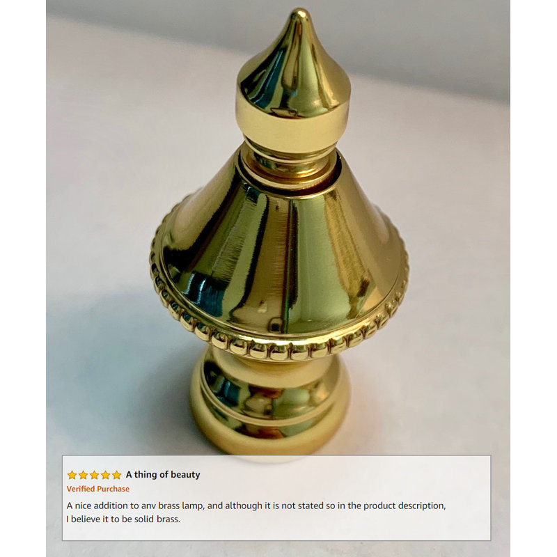 Beaded Knob Spire Lamp Finial