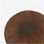 Table d'appoint d'extérieur, table de bout à conception creuse, table de tabouret de jardin de patio, table d'appoint décorative pour terrasse de balcon de plage, béton léger, texture semblable au bois, couleur brun antique-720926831