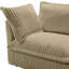 2 velours côtelé pour le salon - siège profond, coussin rembourré, housse amovible, confortable, moderne, coussin décoratif