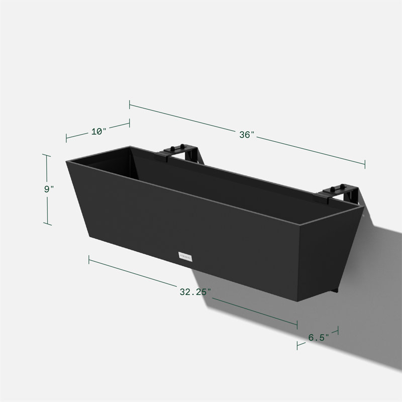 Veradek Pure Series Railing Planter - Modern Design
