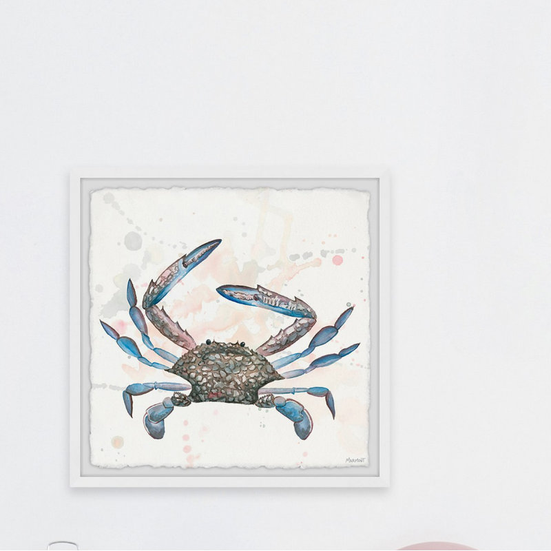 «Lone Crab», reproduction d'art sur papier encadrée, H 18 po x l 18 po x P 1,5 po
