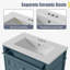 Meuble-lavabo 30 po avec lavabo supérieur, 2 tiroirs et armoire de rangement moderne-133390498