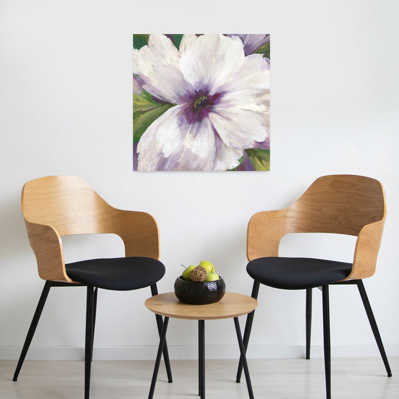 Violet orchidée II, art floral délicat et naturel, H 24 po x l 24 po