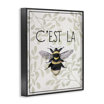 Abeille française sur giclée florale, design par Lil 'Rue
