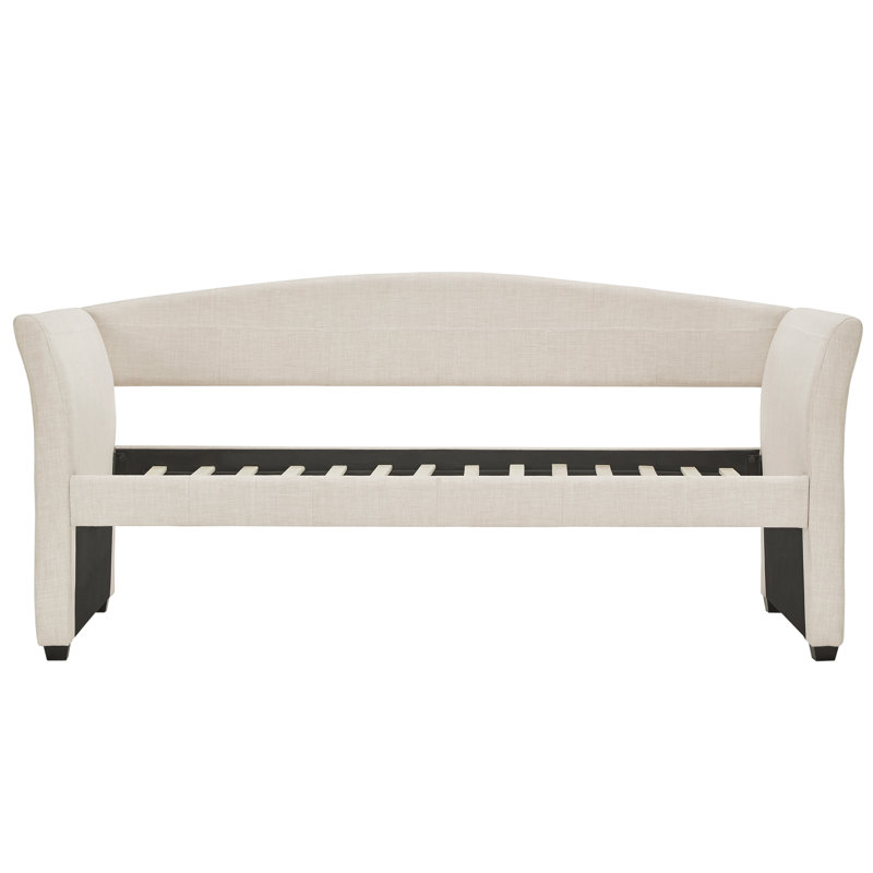 Upholstered Daybed, Beige Linen