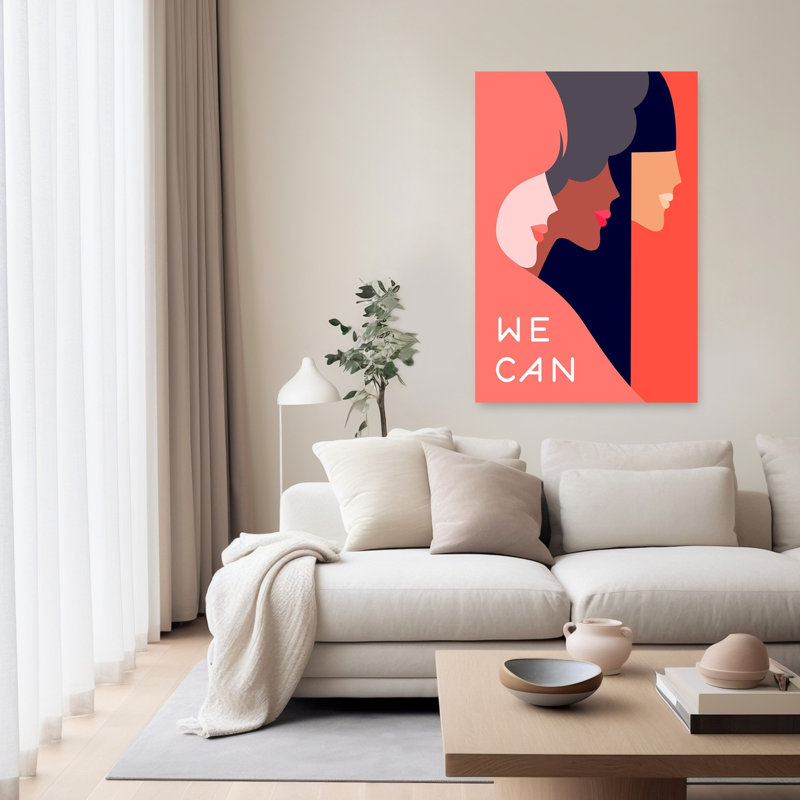 Empowered Diverse Women Minimalist Wall Art Print by Dominique Vari - Wrapped Canvas Print, 152.4cm H x 101.6cm W