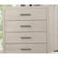 Commode de style transitionnel 1 pièce avec glissières latérales en métal et tiroirs en queue d'aronde gris clair